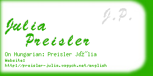 julia preisler business card